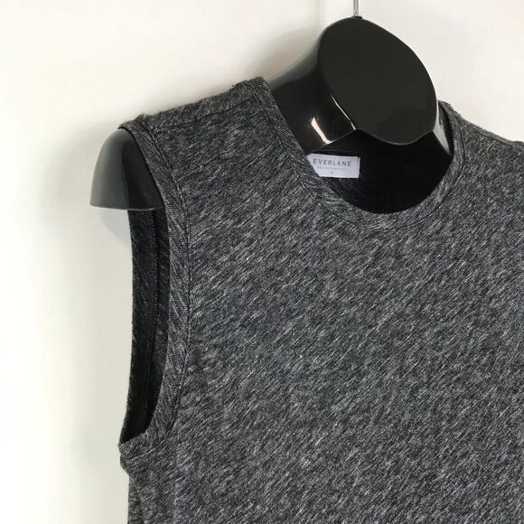 Everlane The Sweater Muscle Tank Women's Medium Gray Cotton Wool Blend Knit - Picture 4 of 9